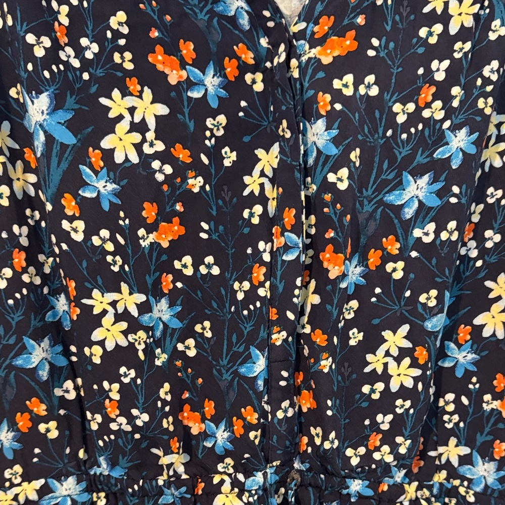 GAP Navy Floral Dress Size XXL - Picture 3 of 5